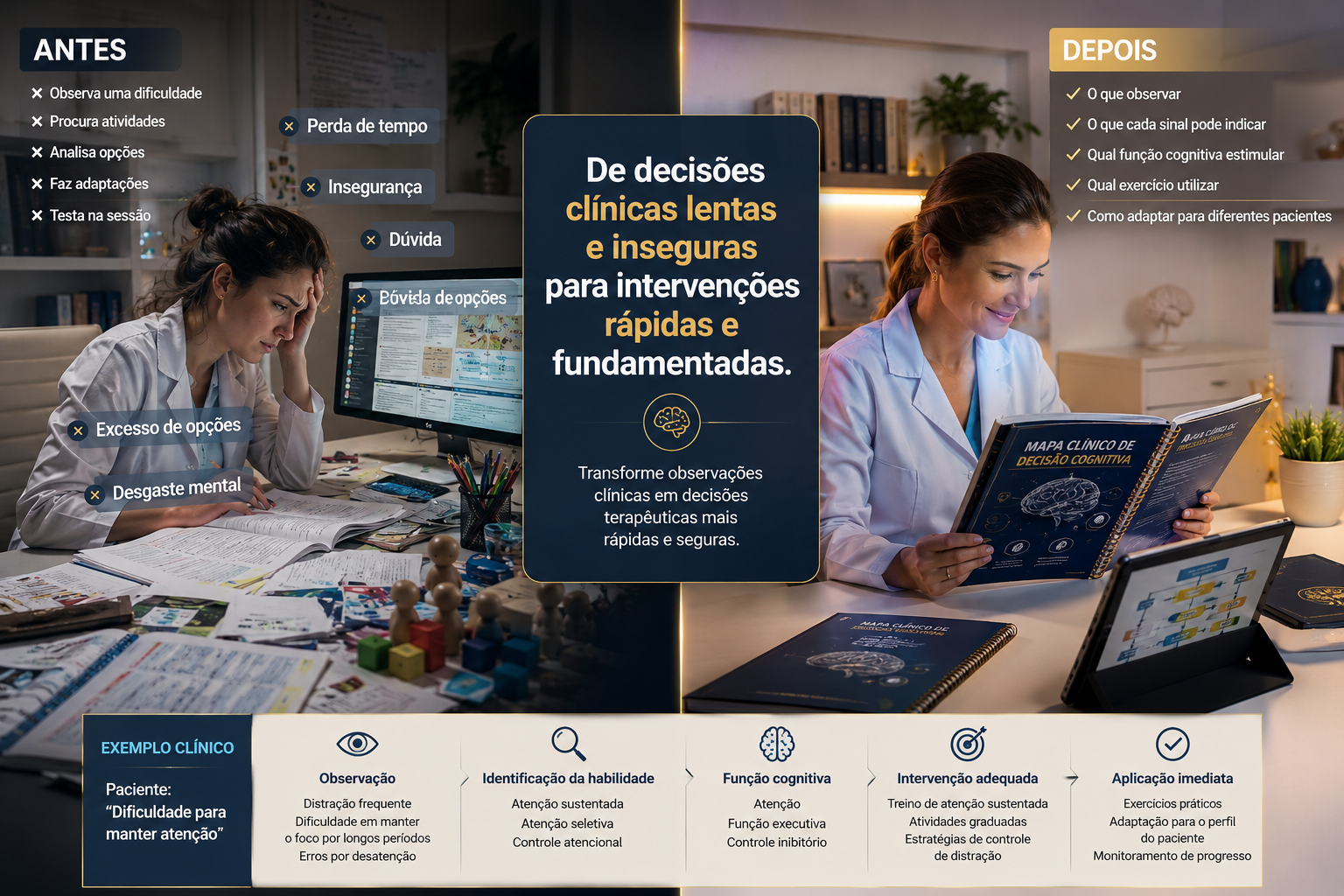 Visão detalhada do Mapa Clínico de Decisão Cognitiva